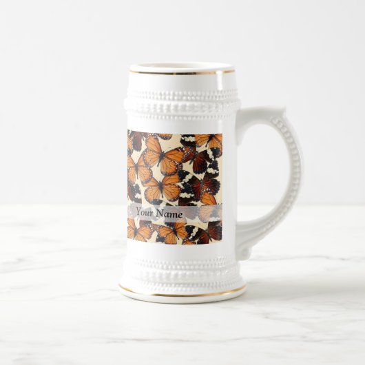Chope À Bière motif papillon Brown (Droite)