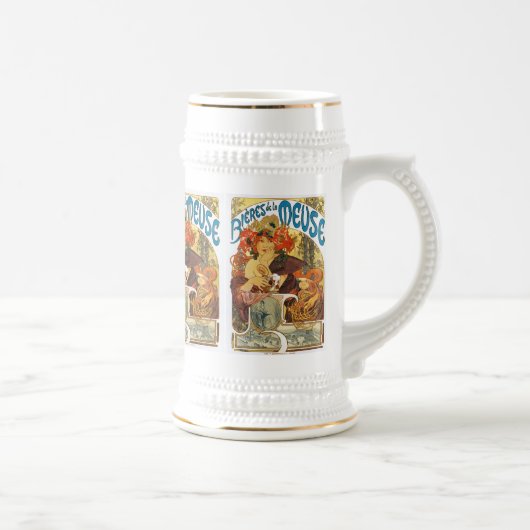 Chope À Bière Mucha - Bières de la Meuse (Droite)