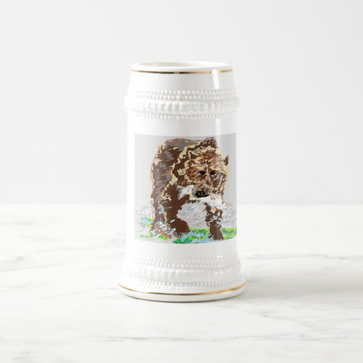 Chope À Bière Mug/Ours grizzli (Centre)