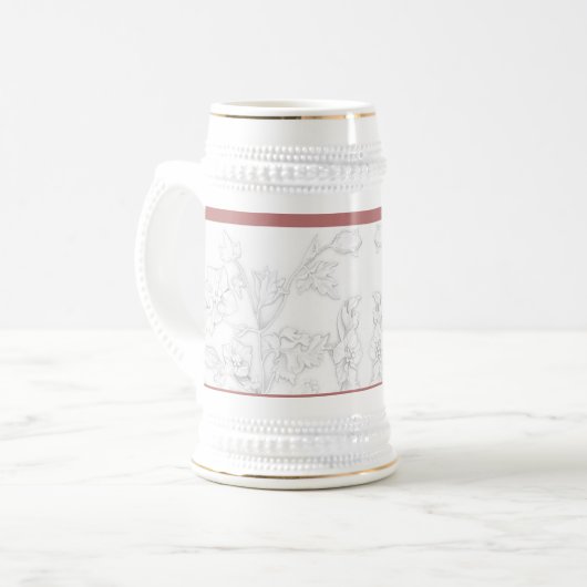 Chope À Bière Mughal Design on a Stein (Devant gauche)