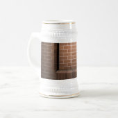 Chope À Bière Mur en briques rouges texturé (Devant gauche)