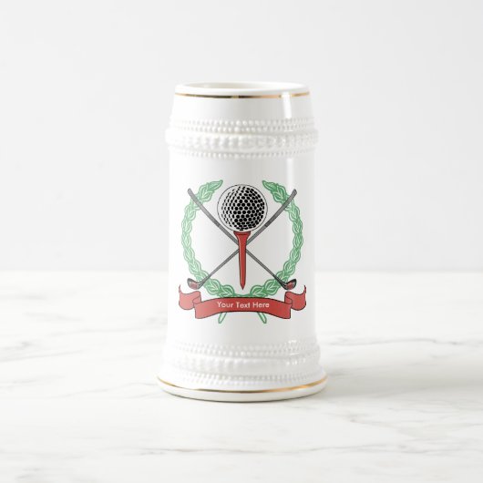 Chope À Bière Musique de golf personnalisée (Centre)