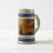 Chope À Bière Navire naviguant la nuit (Devant droit)