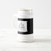 Chope À Bière Navire pirate. (Devant gauche)