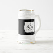 Chope À Bière Navire pirate. (Devant droit)