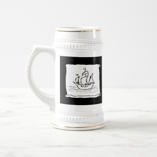 Chope À Bière Navire pirate. (Gauche)