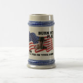 Chope À Bière Ne brûle pas mon drapeau (Centre)