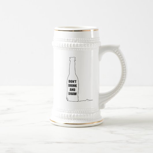 Chope À Bière Ne Buvez pas et Dessinez (Droite)