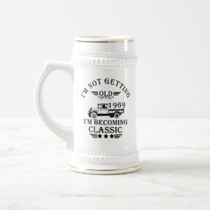 Chope À Bière Né en 1969 élégant cadeau d'anniversaire vintage n