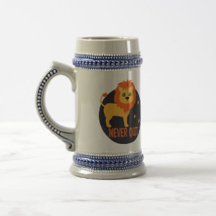 Chope À Bière Ne jamais quitter Kawaii drôle mignon lion en oran