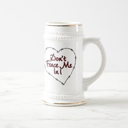 Chope À Bière Ne me clôturez pas Stein (Droite)