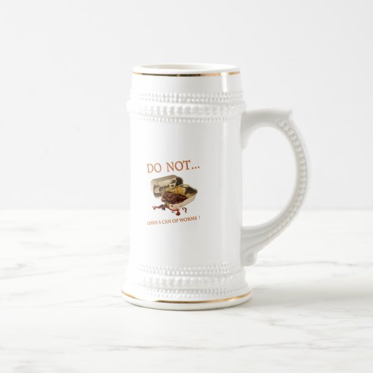 Chope À Bière Ne pas ouvrir une boîte de vers (Droite)