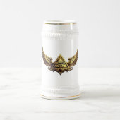 Chope À Bière NeoAnkh | 3D Gold Eye of Horus & Winged Pyramid (Centre)