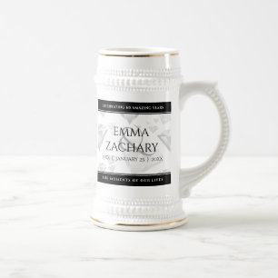 Chope À Bière Noce de diamant - 60 ans ou 75 ans de mariage