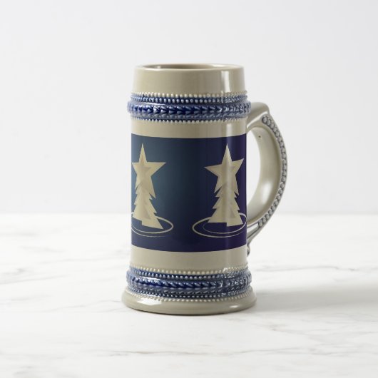 Chope À Bière Noël blanc (Devant droit)