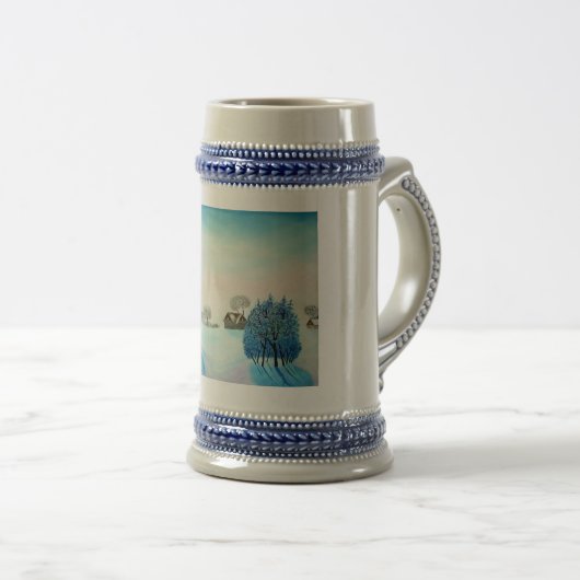 Chope À Bière Noël bleu suisse (Devant droit)