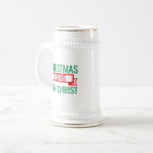 Chope À Bière noël commence avec christ-15523 (Devant gauche)