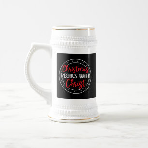 Chope À Bière Noël commence avec le Christ-65772