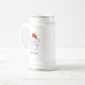 Chope À Bière Noël de Bulldog anglais (Devant gauche)