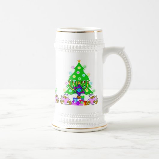 Chope À Bière Noël et Hanoukka ensemble (Droite)