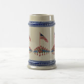 Chope À Bière Noël patriotique Stein de sucres de canne (Centre)
