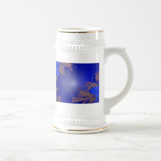 Chope À Bière Noël Poinsettia Bleue IV