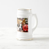 Chope À Bière Noël - St Bernard - bleu (Devant droit)