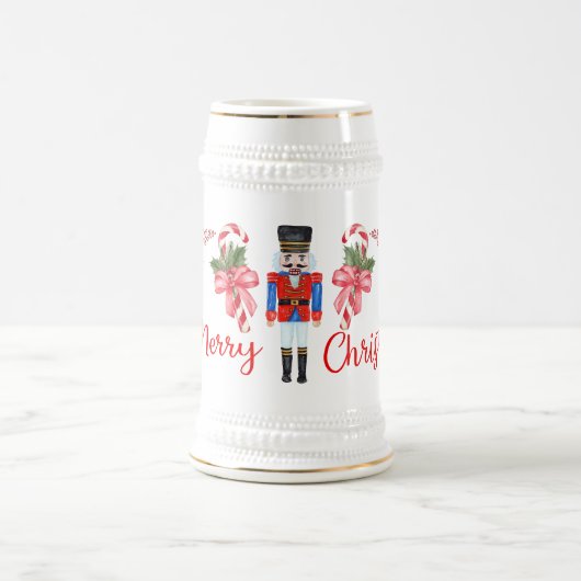 Chope À Bière Noël Stein de casse-noix (Centre)