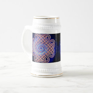 Chope À Bière Nœud celtique galactique d'amour