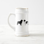 Chope À Bière Noir et chiens de Landseer Terre-Neuve (Gauche)
