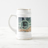 Chope À Bière Nom de famille élégant Monogramme Gemme Initiale (Gauche)