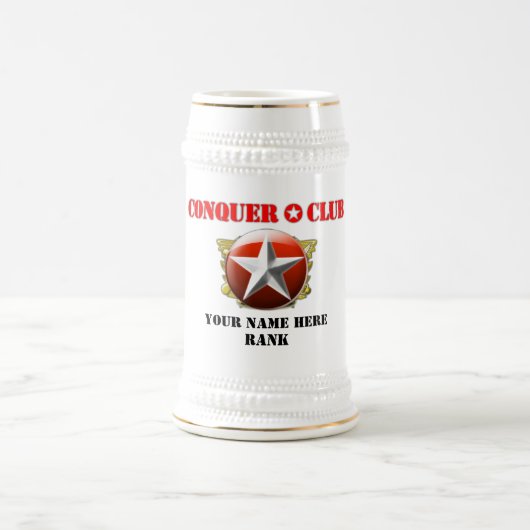 Chope À Bière Nom/rang faits sur commande (Centre)