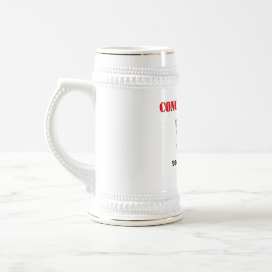 Chope À Bière Nom/rang faits sur commande (Gauche)