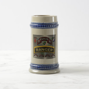 Chope À Bière Nouveau design 75e régiment de Rangers Blue Stein