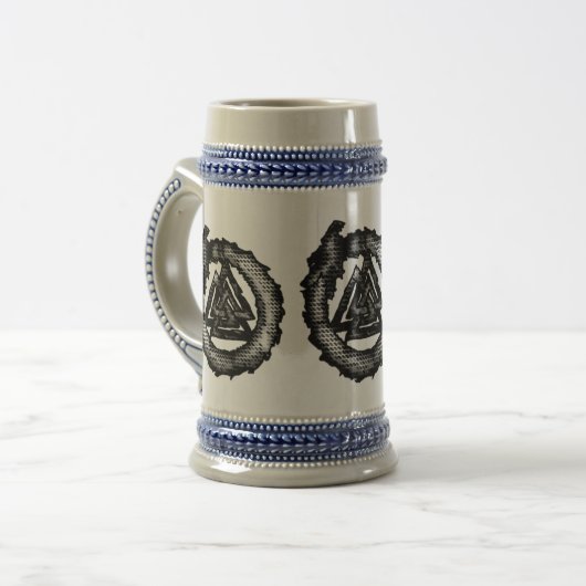 Chope À Bière Noyer caillou (Ouroboros) (Devant gauche)