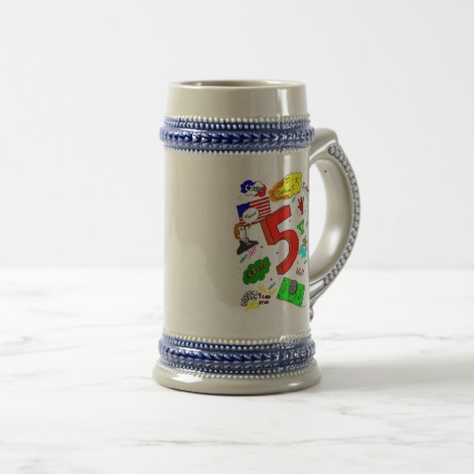 Chope À Bière Ode to Five Stein (Devant droit)