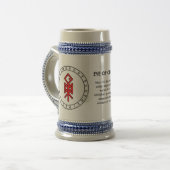 Chope À Bière Œil d'Odin Stein à bière Viking Bindrune (Devant gauche)