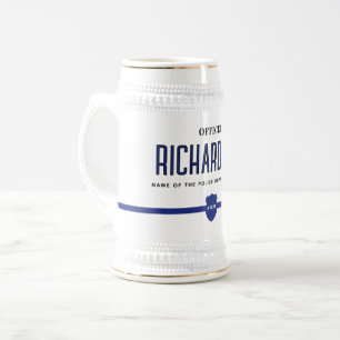 Chope À Bière Officier de police de ligne mince