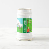 Chope À Bière Offrez deux caricatures de golf amusantes au nom d (Centre)