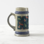 Chope À Bière Oiseaux de Noël et coudes Bleus (Gauche)