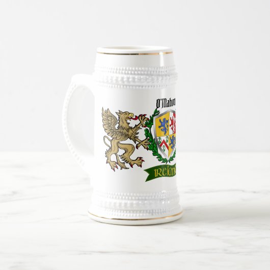 Chope À Bière O'Mahony/Mahony Irish Shield Beer Stein (Devant gauche)