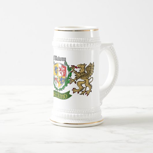 Chope À Bière O'Mahony/Mahony Irish Shield Beer Stein (Devant droit)