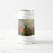 Chope À Bière Orchidée avec deux colibris Heade (Devant gauche)