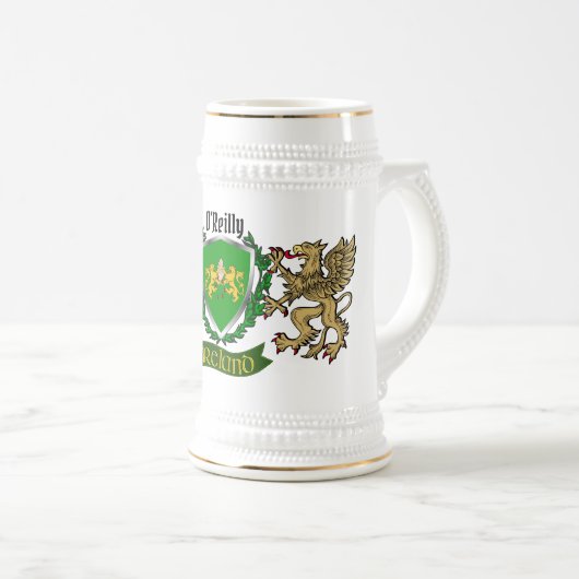 Chope À Bière O'Reilly/Reilly Irish Shield Beer Stein (Devant droit)