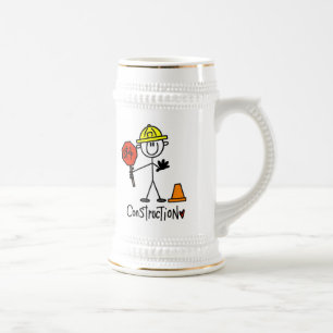 Chope À Bière Ouvrier de construction bonhomme allumette