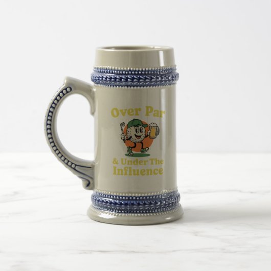 Chope À Bière Over Par et sous l'influence Golf Boire (Gauche)