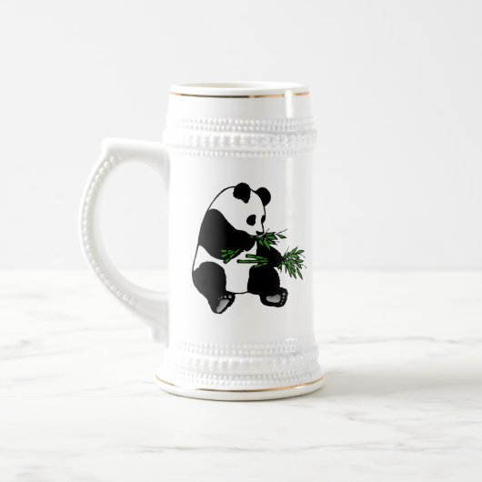 Chope À Bière Panda géant mange du bambou (Gauche)
