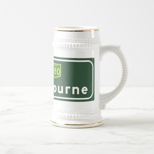 Chope À Bière Panneau routier de Melbourne, Australie (Droite)