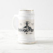 Chope À Bière Panzerschiff Deutschland Stein (Devant gauche)