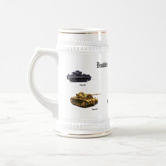 Chope À Bière Panzerwaffe German Tank Stein (Gauche)